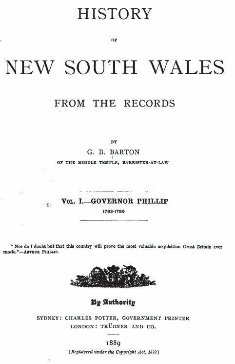 History of New South Wales From the Records, Volume I
