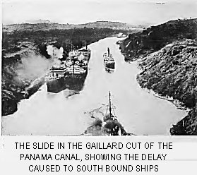 The slide in the Gaillard cut of the Panama Canal