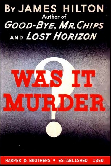 'Murder At School'. Cover of US edition, 1933
