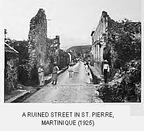 A ruined street in St. Pierre, Martinique (1925)